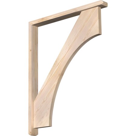 Ekena Millwork Westlake Craftsman Smooth Bracket w/ Offset Brace, Douglas Fir, 3 1/2"W x 34"D x 42"H BKT0402X34X42WTL04SDF